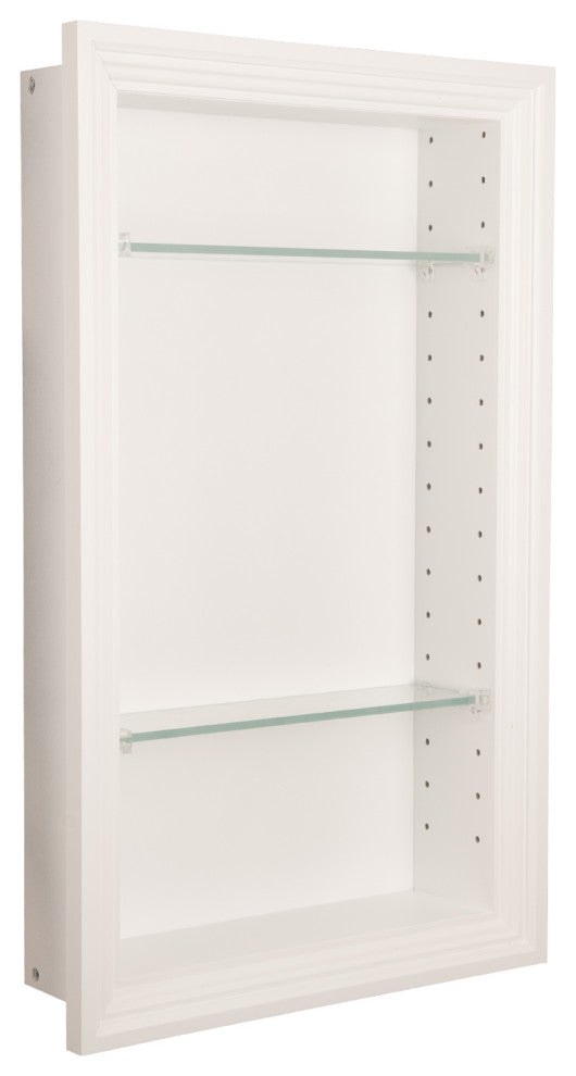 Nashville Recessed Niche 23.5"h x 15.5"w x 3.5"d, White Enamel