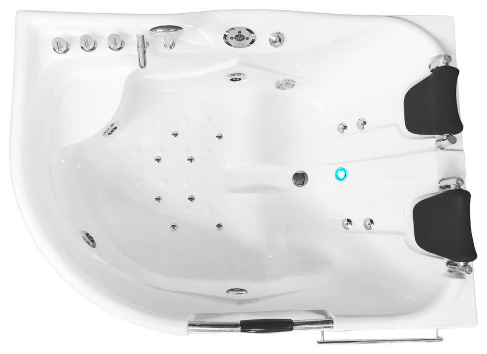 Hot Tub White 67"x47" Double Pump With Heater, Maui