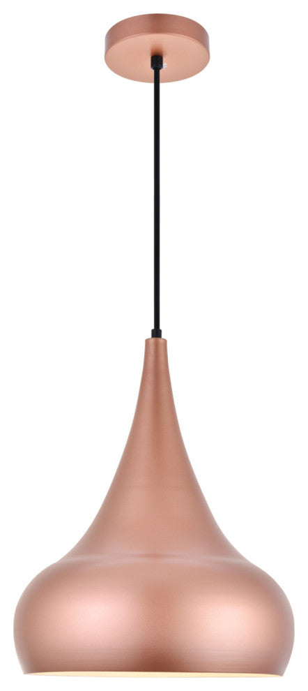 Elegant Lighting LDPD2047 Circa 15"H Pendant - Black