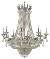 Crystorama 1488-HB-CL-MWP, 20 Light Chandelier, Historic Brass