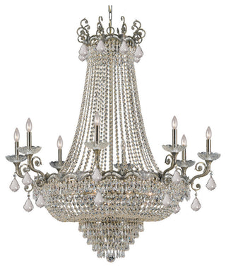 Crystorama 1488-HB-CL-MWP, 20 Light Chandelier, Historic Brass