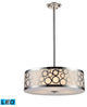 ELK Lighting Retrovia 3-Light LED Chandelier, Polished Nickel