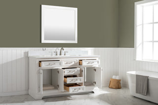 Milano Transitional White 60" Single Sink Vanity