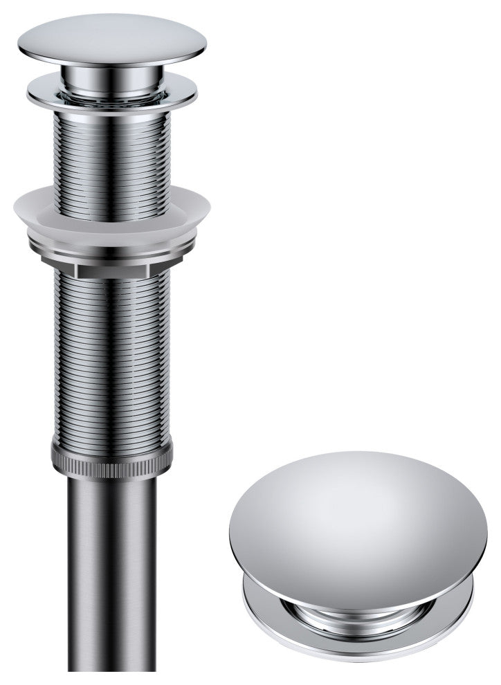 Pop Up Drain With Extended Thread, Chrome