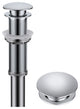 Pop Up Drain With Extended Thread, Chrome