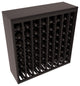 64-Bottle Deluxe Wine Rack,  Redwood, Black+ Satin