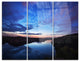 "Clouds Reflection in River" Photo Metal Wall Art, 3 Panels, 36"x28"