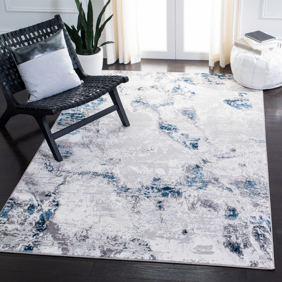 Safavieh Amelia Collection, ALA232 Rug, Grey/Blue, 4'5"x6'5"