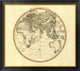 "Eastern Hemisphere, 1801" Framed Canvas Giclee by John Cary, 34x34"