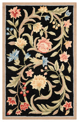 Safavieh Chelsea hk248b Floral Rug, Black, 2'6"x4'0"