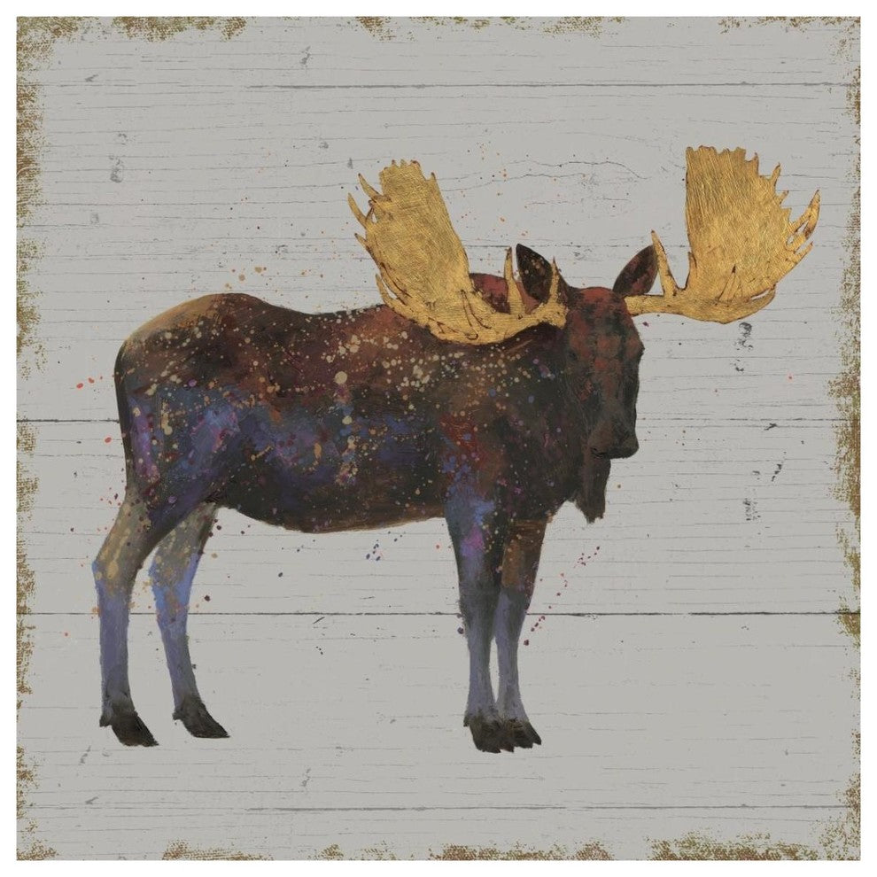 "Golden Nature I on Wood" Digital Paper Print by James Wiens, 38"x38"