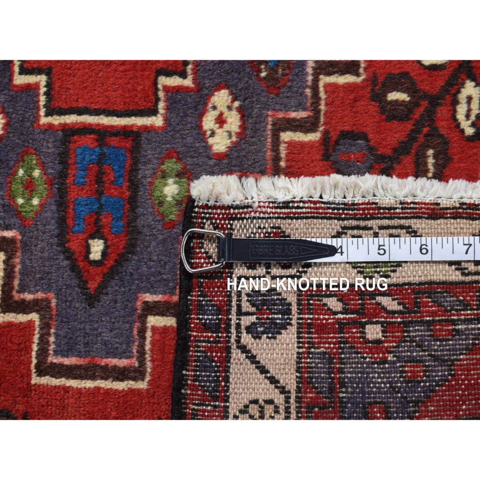 Red New Bohemian Persian Malayer Pure Wool Hand Knotted Rug 3'5" x 5'