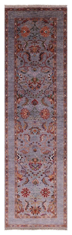 Runner Handmade Persian Tabriz Wool Rug 2' 9" X 9' 9" Q8405
