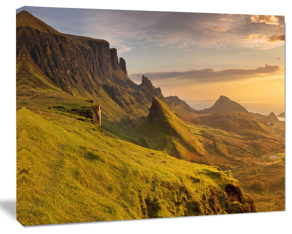 Sunrise at Quiraing Scotland, Landscape Canvas Art Print, 40"x30"