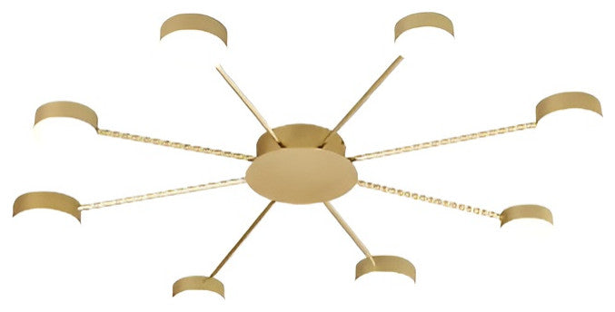 Buchs | Floral shaped LED Ceiling Chandelier, Gold, 8 Heads