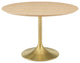 Lippa 47" Wood Dining Table, Gold Natural