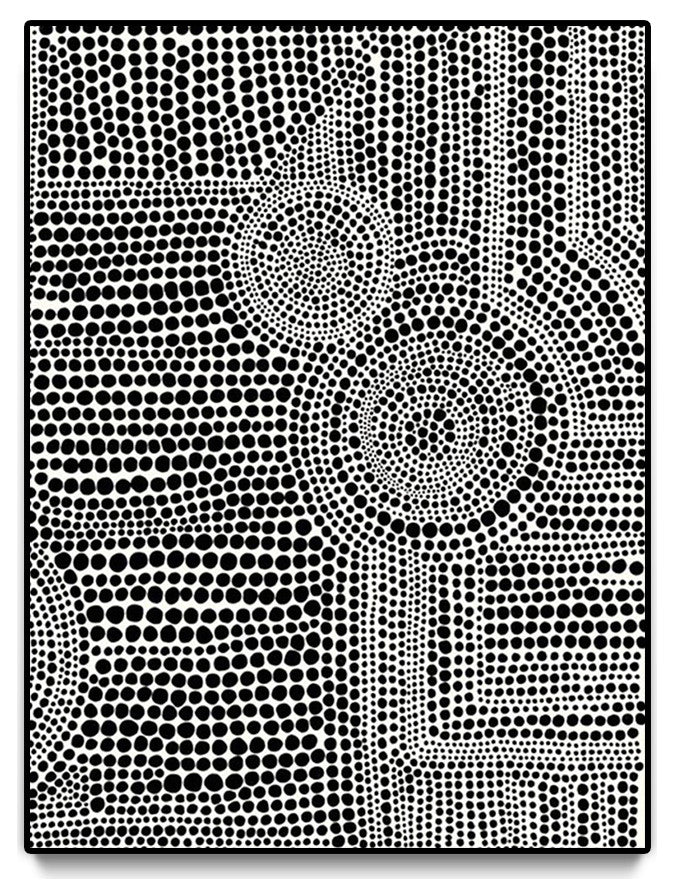 "Clustered Dots A" Oversized Framed Canvas, 60" x 40"