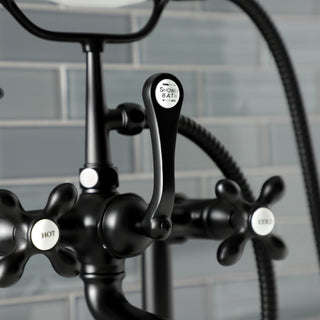 AE109T0 Deck Mount Clawfoot Tub Faucet, Matte Black
