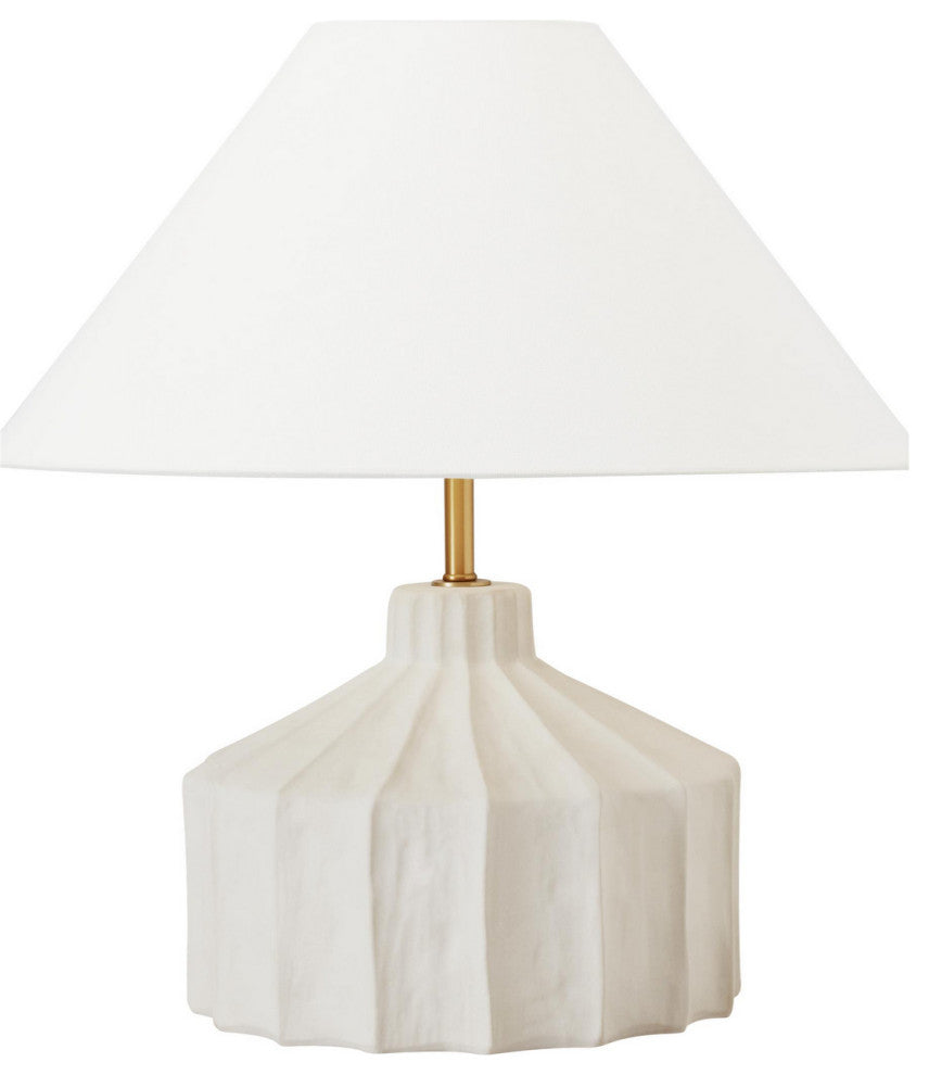 Visual Comfort Studio Veneto One Light Table Lamp, Matte Concrete
