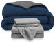 Reversible Bed-in-a-Bag, Dark Blue/Gray Light Gray, Full XL