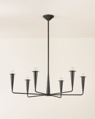 Danna 39.75" Wide 6-Light Old Bronze Chandelier