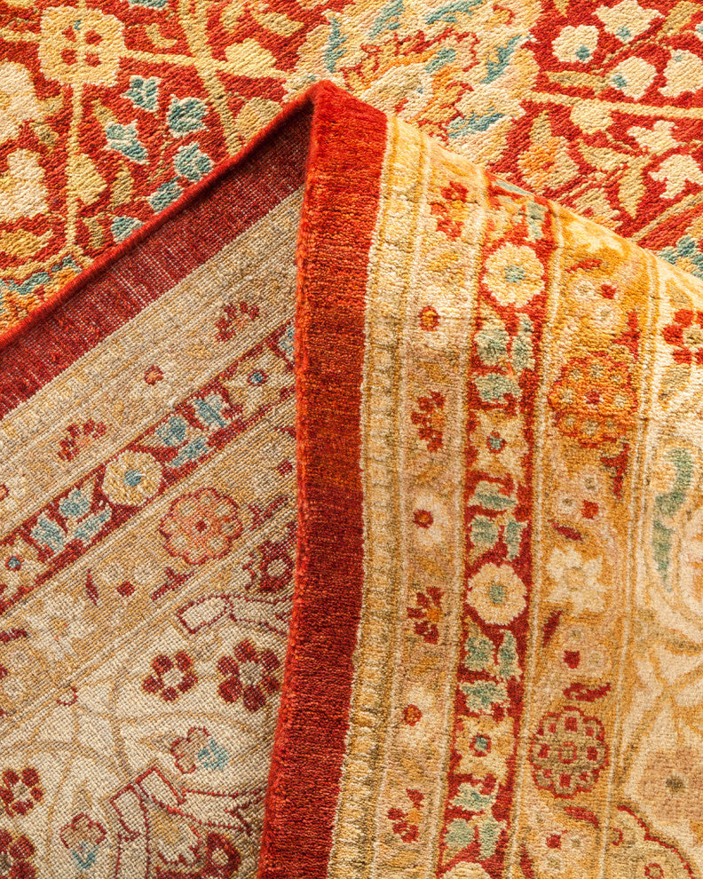 Madilyn, One-of-a-Kind Hand-Knotted Area Rug Red, 9'3"x12'2"