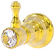 Carolina Crystal Robe Hook, Polished Brass