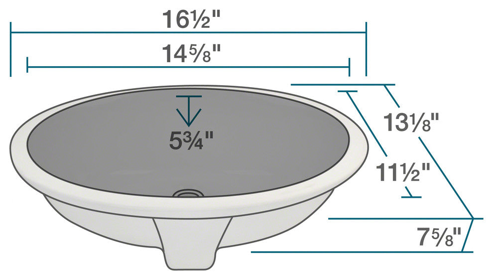 PUPSBL Porcelain Bathroom Sink, Black
