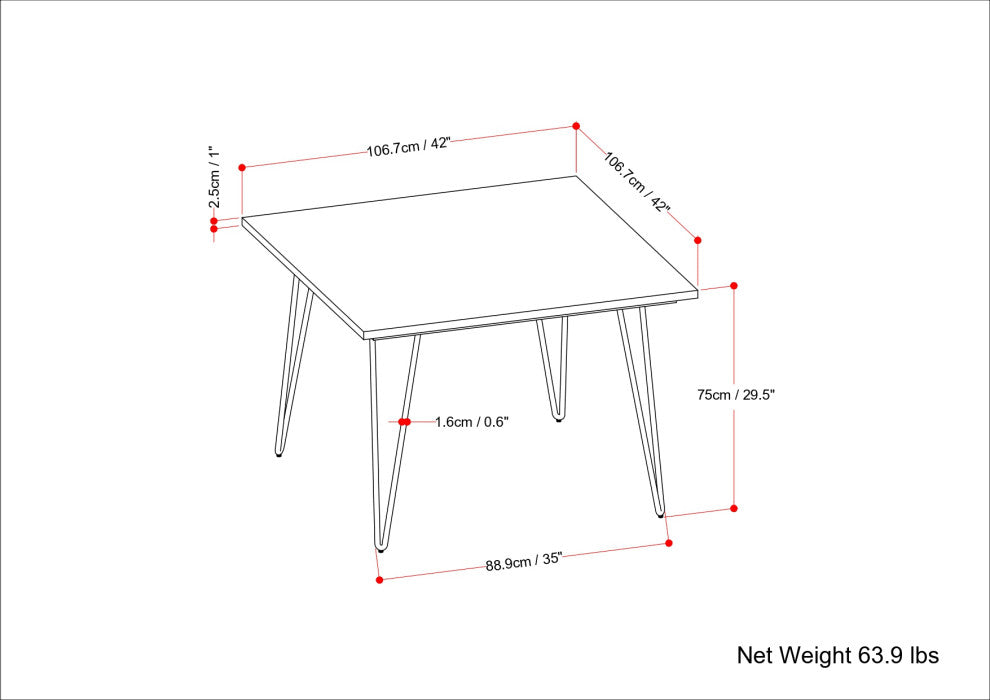 Hayley/Hunter 5-Piece Dining Set, Black
