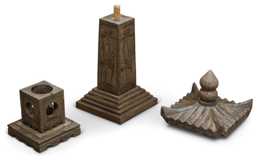 Hand Carved Stone Pagoda Chinese Lantern
