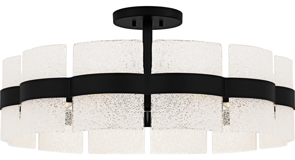 Sweeney Six Light Semi-Flush Mount in Matte Black