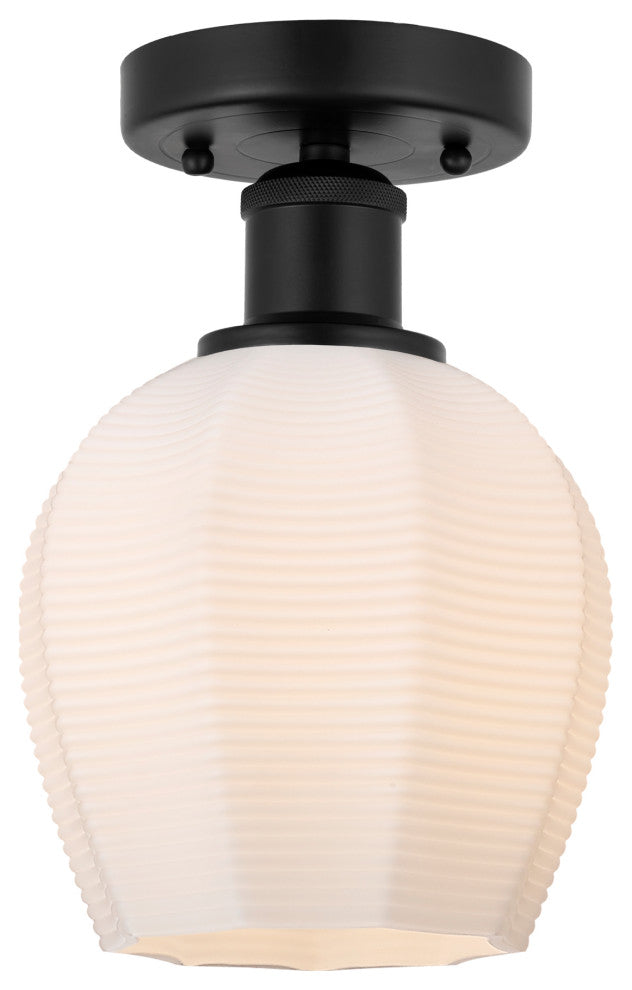 Innovations 616-1F-BK-G461-6 1 Light Semi-Flush Mount, Matte Black