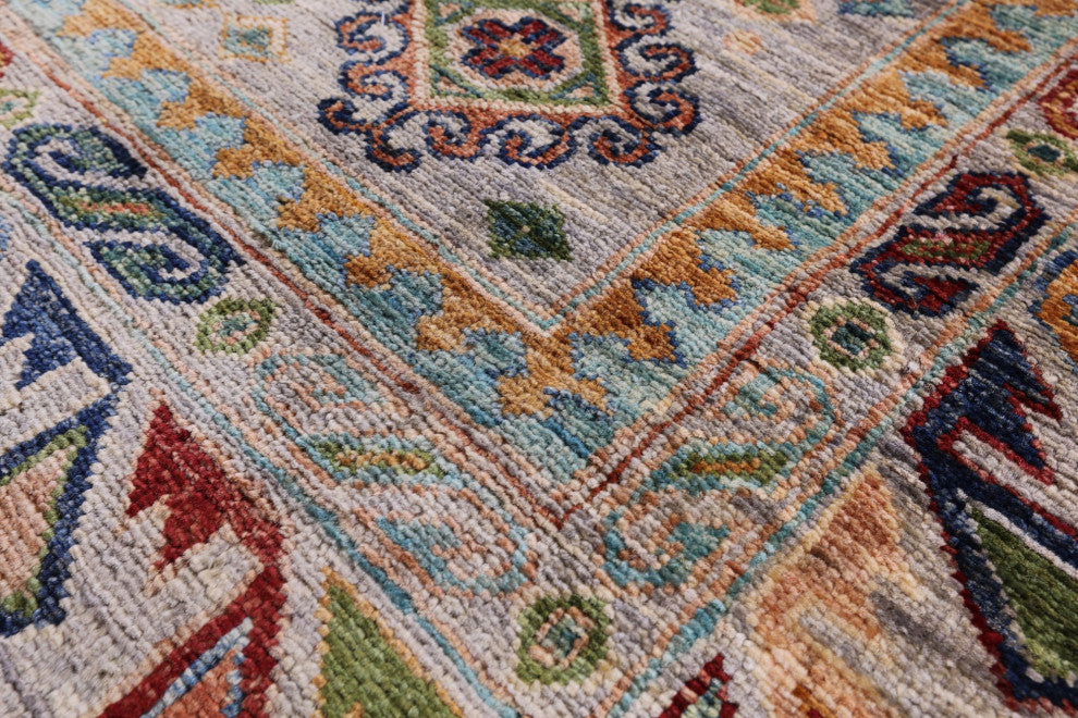 Fine Turkmen Ersari Hand-Knotted Wool Rug 6' 9" X 10' 0" - Q12198