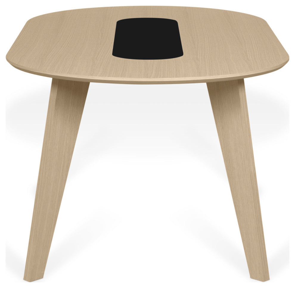 Modern Oak Dining Table, Round Corners