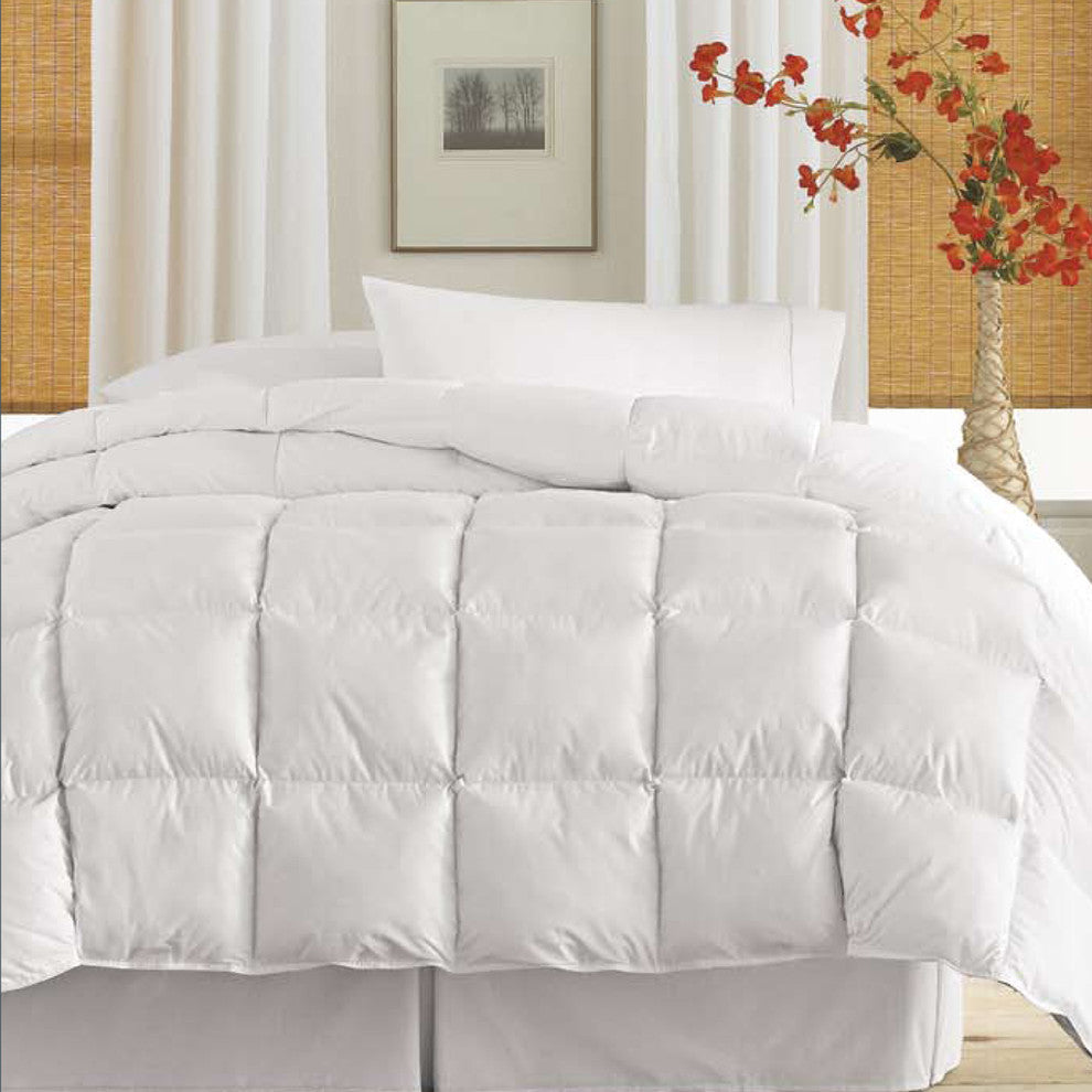 233 TC Cotton Twill Cover Down Alternative Comforter White King