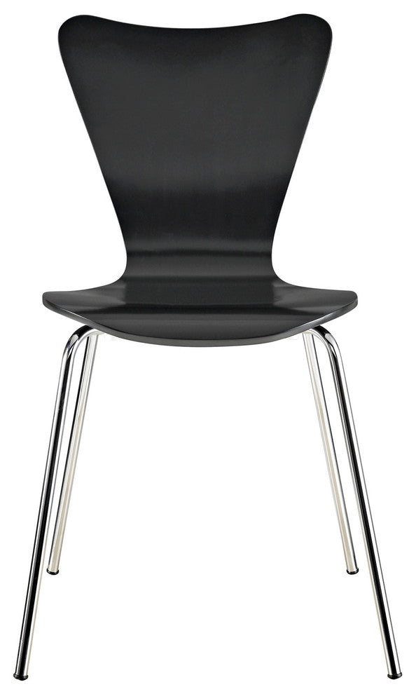 Modern Contemporary Kitchen Wood Dining Side Chair Black