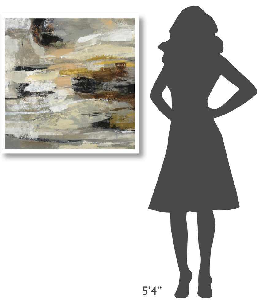 "Neutral Abstract II" Digital Paper Print by Silvia Vassileva, 32"x32"