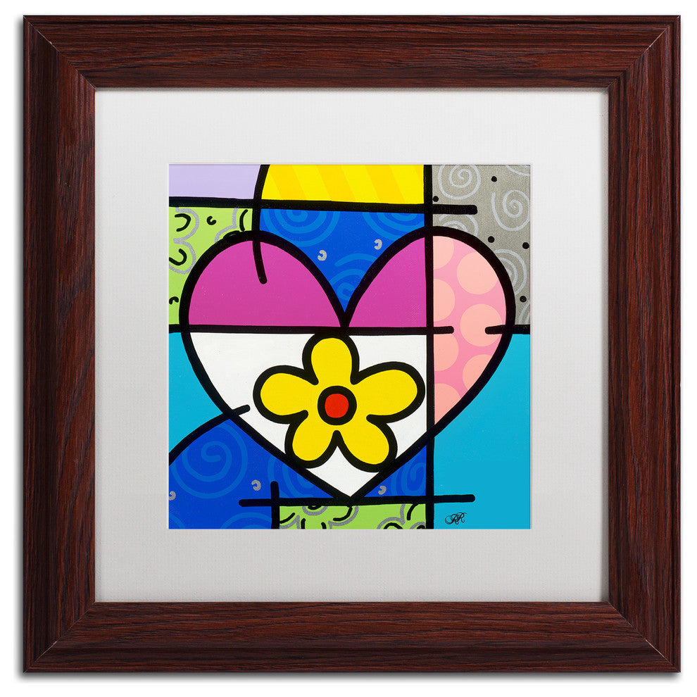 Roberto Rafael 'Big Heart II' Matted Framed Art