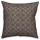 Mandala Pattern, Red Outdoor Throw Pillow, 18"x18"