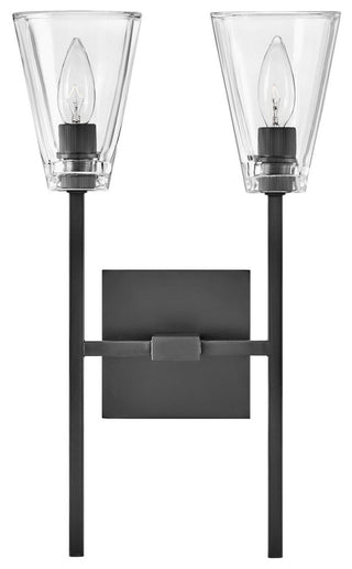 Hinkley Auden Medium Two Light Vanity, Black Oxide