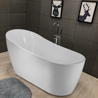 Vanity Art Freestanding Acrylic Soaking Bathtub, 67"