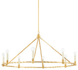Josephine 8 Light Chandelier, Vintage Gold