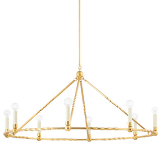 Josephine 8 Light Chandelier, Vintage Gold
