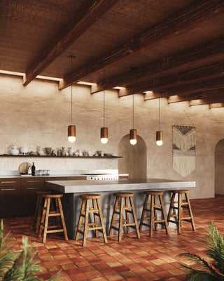 Bimar 1-Light Pendant, Walnut, Led