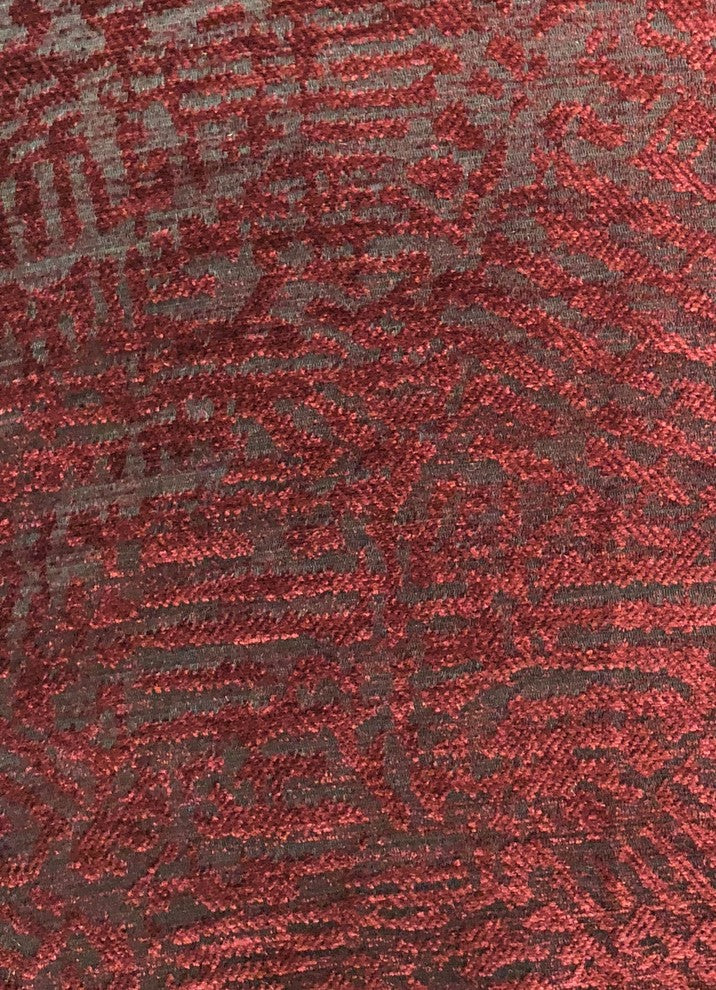 Crushed Wine Luxury Throw Pillow in Dark Red, 20"x26" Standard