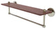 South Beach 22" Solid Wood Shelf with Towel Bar, Polished Nickel