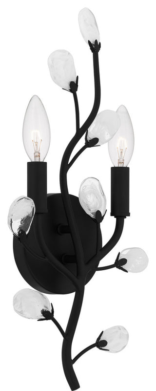 Quoizel HEI8709 Heiress 2 Light 18" Tall Wall Sconce - Matte Black