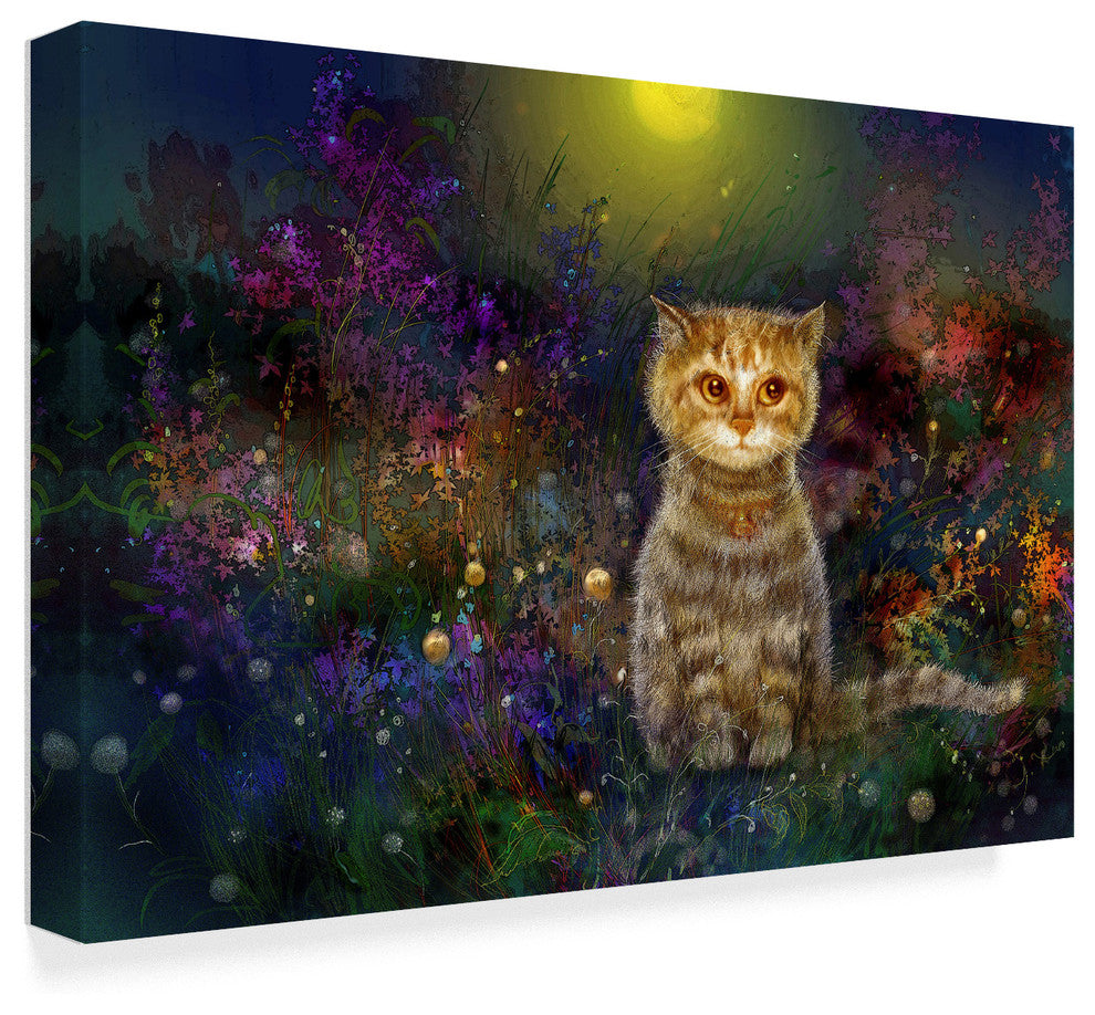 "Night Cat 1" by RUNA, Canvas Art, 16"x24"