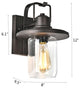 CHLOE Lighting Christopher Transitional 1-Light Rubbed Bronze Outdoor Sconce