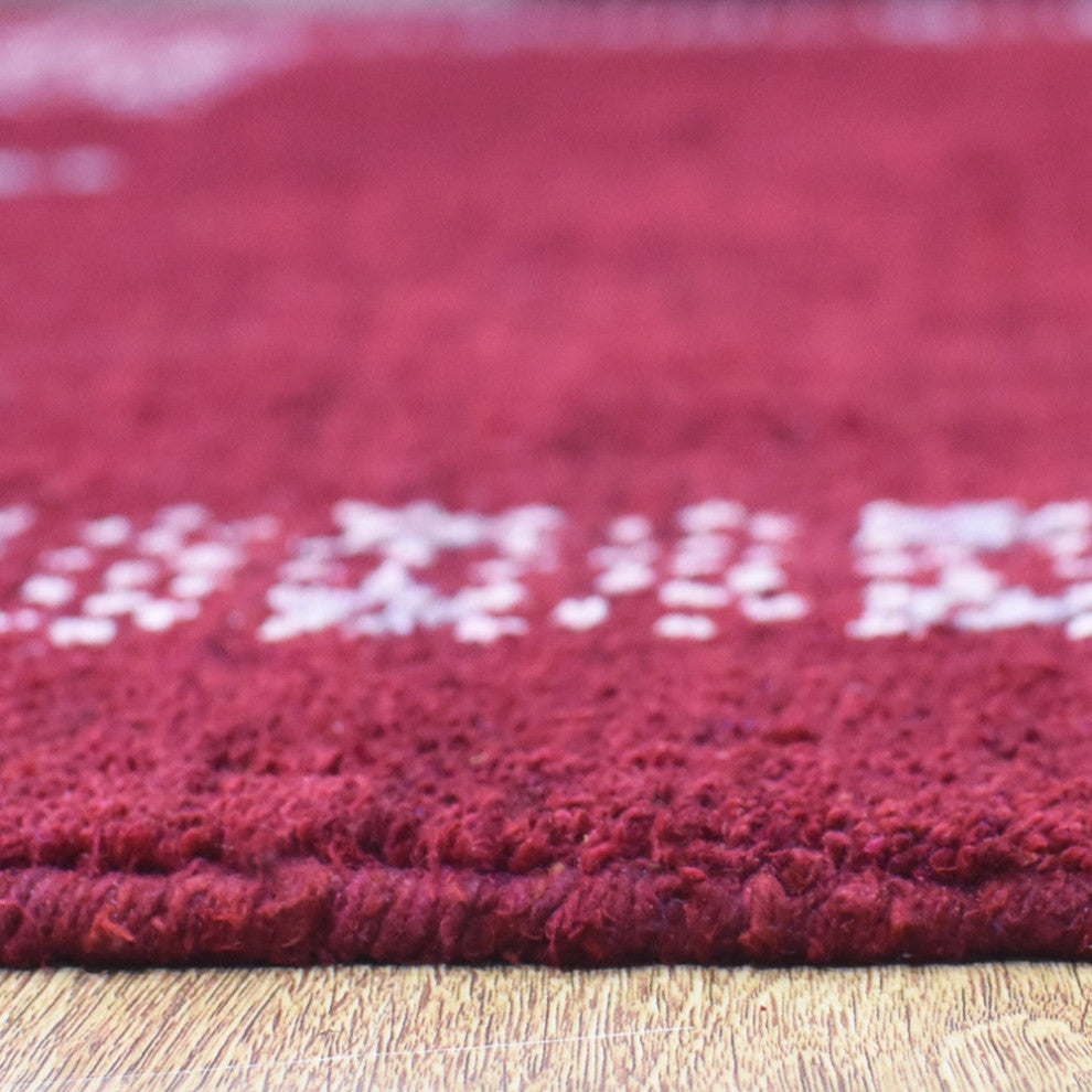 HAND KNOTTED LOOM SILK ECO-FRIENDLY AREA RUGS -8'x10',Rectangle,Red,Contemporary